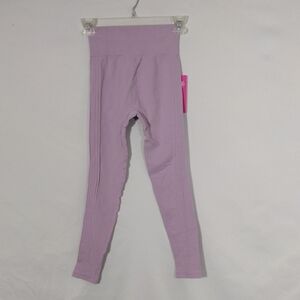 NWT Yogalicious Girls Seamless Icelyn Leggings Fair Orchid  Size Medium (10)